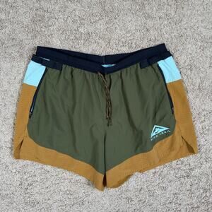 Nike Trail Shorts Mens XL Green Blue Dri-FIT Flex Stride Running DN4480-482